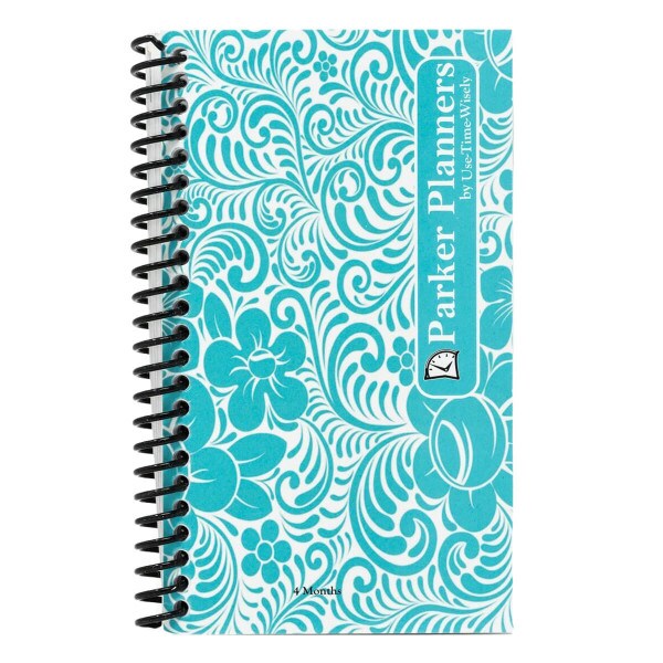 Parker 4 Month Blue Flower Planner